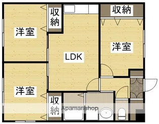 ピレニーズ奥田【102号室】の間取り