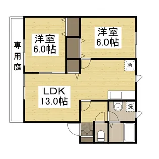 メゾン・タチバナC【1階】の間取り
