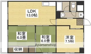 レジデンス奥田【403号室】の間取り