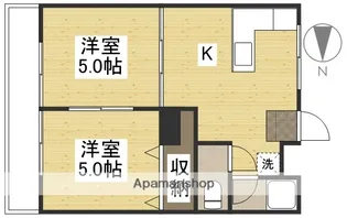 平田コーポ【102号室】の間取り