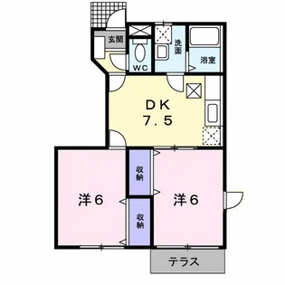 ブライトサウス【1階】の間取り