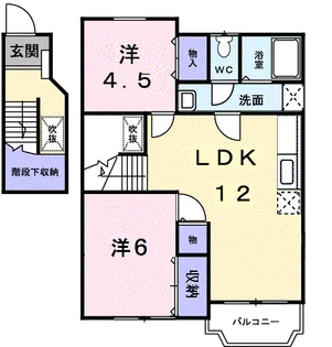 ジュネスコートY【2階】の間取り