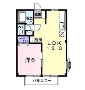 ハイツ運動公園【1階】の間取り