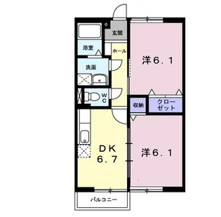 ニューエルディム長船【2階】の間取り