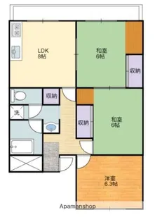 ガーデンコートほなみ【1階】の間取り