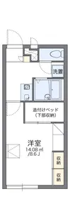 レオパレスラティエーラ1【2階】の間取り