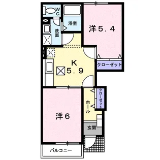 CROUD OOKUBO B棟【1階】の間取り