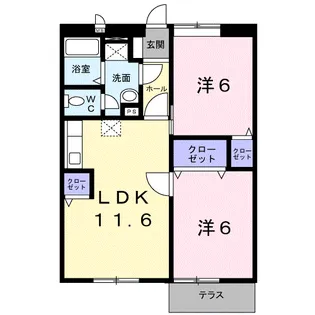 ニューエルディム貴船3【1階】の間取り