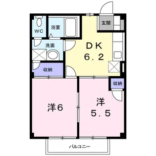香登里パレス【2階】の間取り