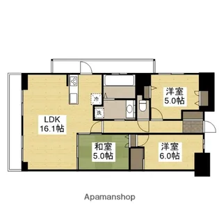 リビンコートスタイル昭和町【8階】の間取り