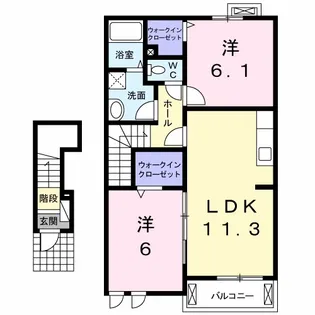 アルモニー和気【2階】の間取り