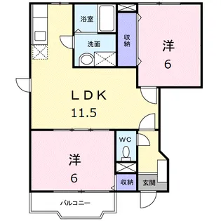 ファミール吉永A【1階】の間取り