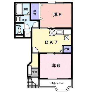 ニュークレストールビゼン【1階】の間取り