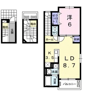 ノーブル中野【3階】の間取り