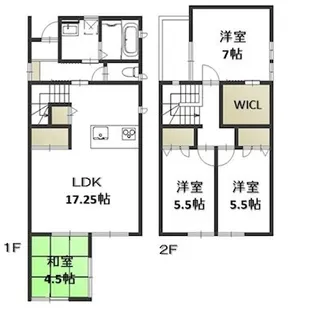 岡山県岡山市中区原尾島3丁目【一戸建】の間取り