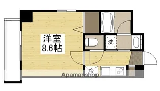 月光 岡山市役所前【4階】の間取り