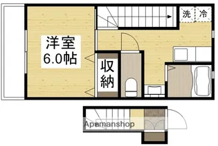 パシフィコ B【206号室】の間取り