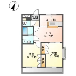 レジデンス和気 A棟【2階】の間取り