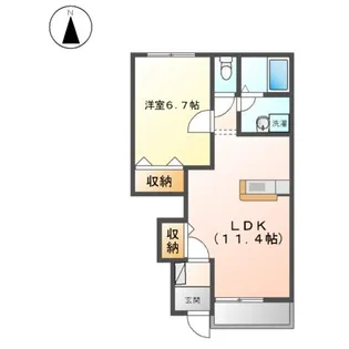 メゾン・エスポワール【1階】の間取り