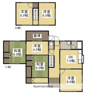 岡山県岡山市中区兼基【一戸建】の間取り