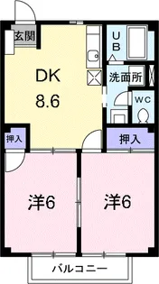メゾン・フルール【1階】の間取り