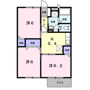 サンシティー臼井C【1階】の間取り