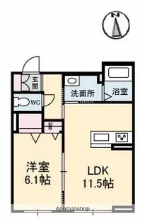 ブルーム津島福居【1階】の間取り