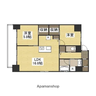 ガーデン富田町【10階】の間取り