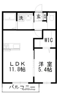ウィズハイム西大寺【2階】の間取り