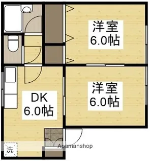 シティハイツカサミアⅠ【107号室】の間取り