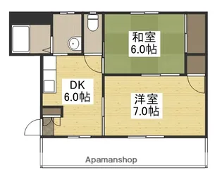 メゾンナンバ【102号室】の間取り