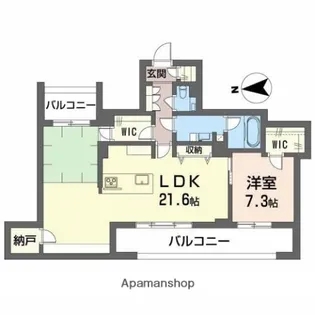 カーサ・カリダ【202号室】の間取り