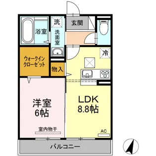 イヴェール【1階】の間取り