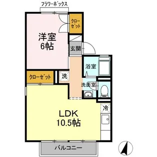セジュール今在家【2階】の間取り