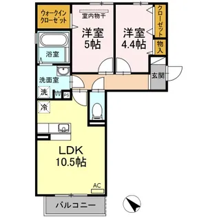 ゴールドウイング B棟【3階】の間取り