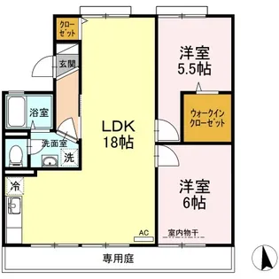 グランドール新福【1階】の間取り