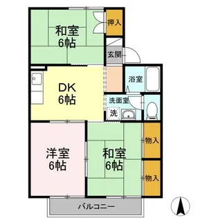 プリオールエフ A棟【2階】の間取り