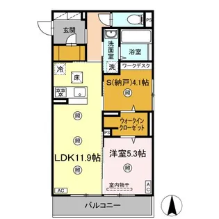 ルシエール【1階】の間取り