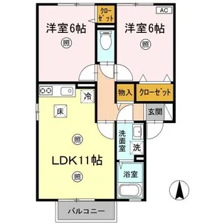 ソレイユ【1階】の間取り