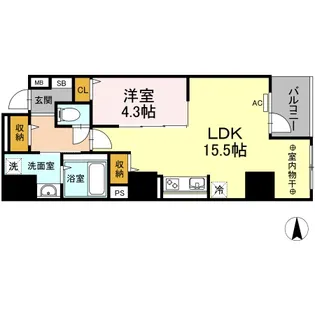 LA NEIGE 中山下【6階】の間取り