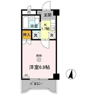 カナンハイツ大元【4階】の間取り