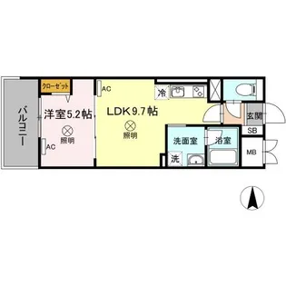 TWIN TOWERS SELINA【7階】の間取り