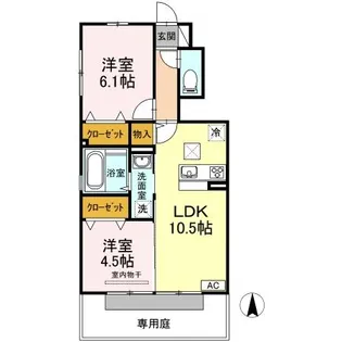 K−1【1階】の間取り