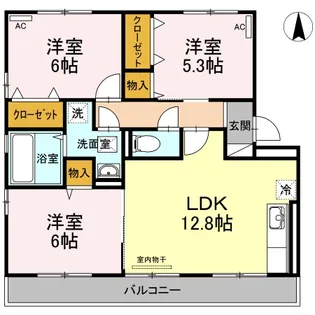 ラーバンコート Ⅱ番館【3階】の間取り