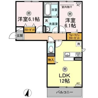 ディア・ベルジュⅠ【2階】の間取り