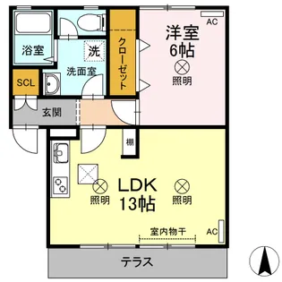 マルベリーM A棟【1階】の間取り