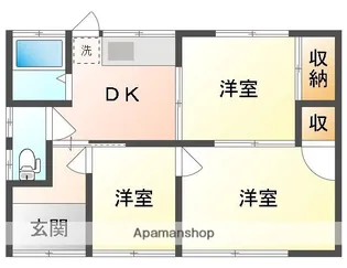 岡山県岡山市北区東古松【一戸建】の間取り