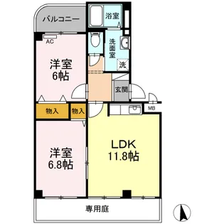 PLEIADES A棟【1階】の間取り