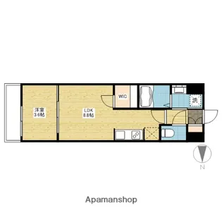 月光 旭川リバーサイドウエスト【3階】の間取り