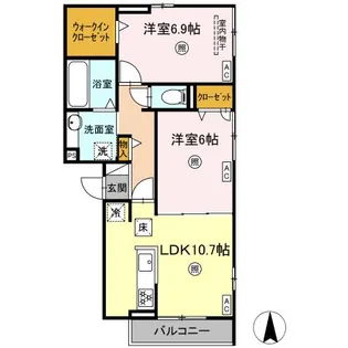 エマーブルMグラン II棟【1階】の間取り